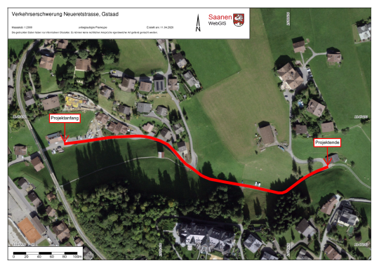 Verkehrserschwerung Neueretstrasse, Gstaad