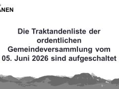Ordentliche Gemeinde­versammlung 5. Juni 2026